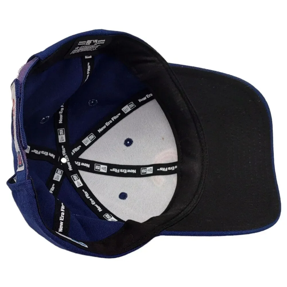 Clean New Era Chicago Cubs Blue Cap Hat Genuine Merchandise Acrylic/Wood Blend